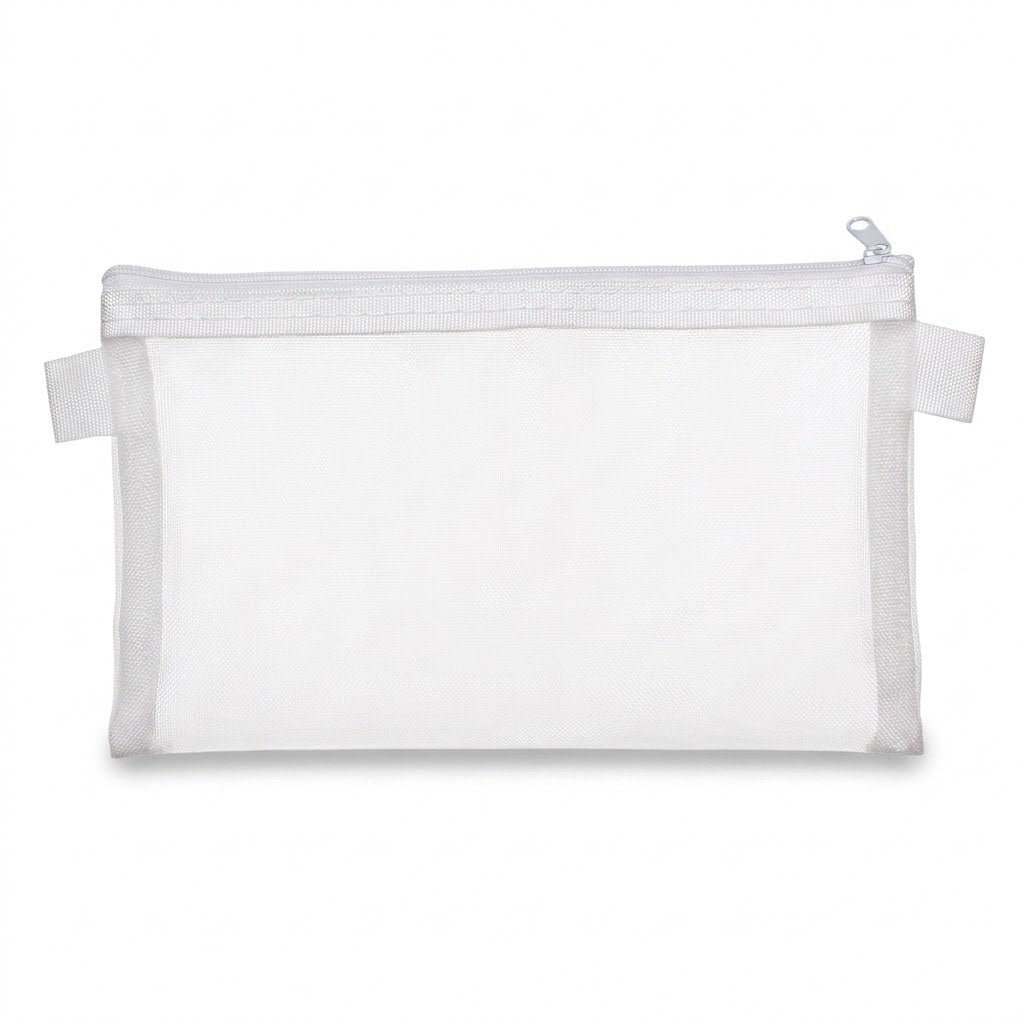 Minimalist Transparent Mesh Stationery Pouch