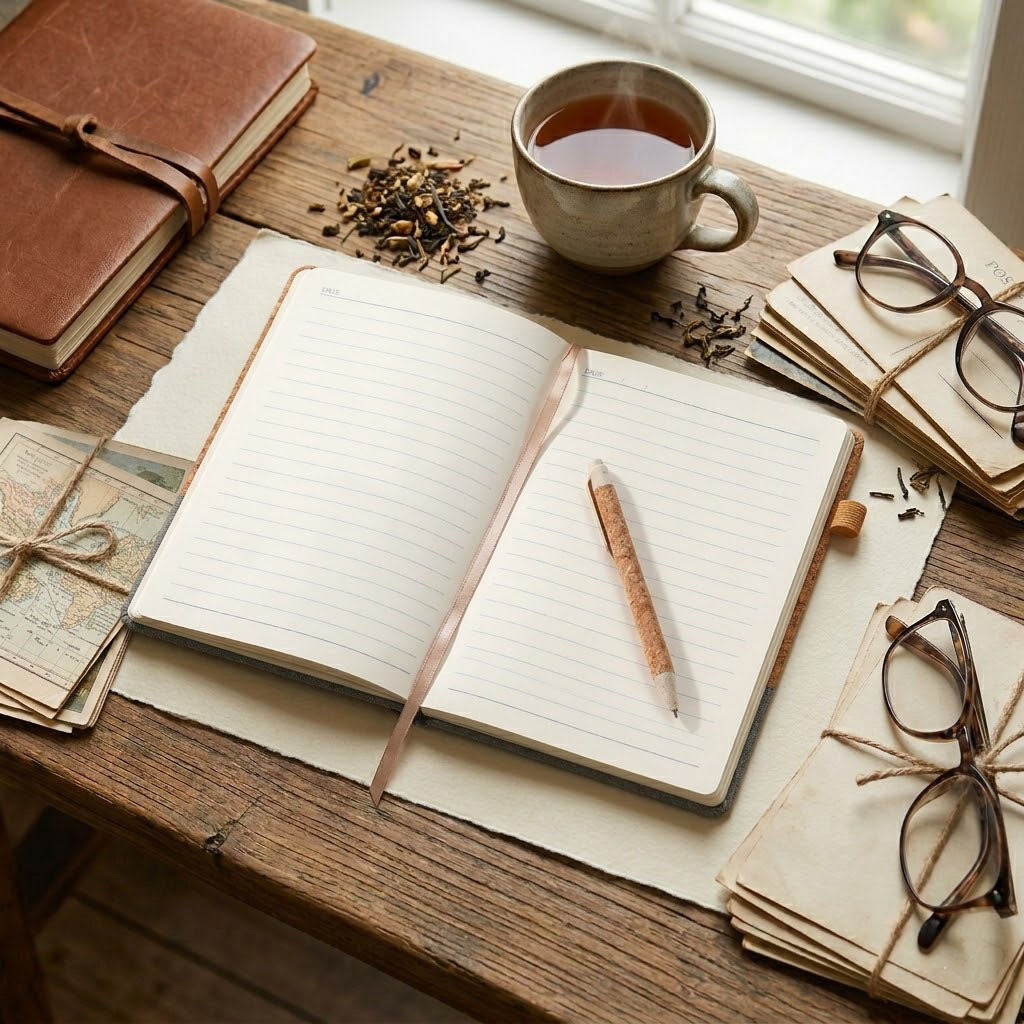 Premium Cork Patchwork Business Notebook